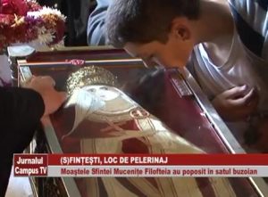 MOAŞTELE SFINTEI MUCENIŢE FILOFTEIA AU POPOSIT PENTRU DOUĂ ZILE ÎN SATUL BUZOIAN FINŢEŞTI, COMUNA NĂENI