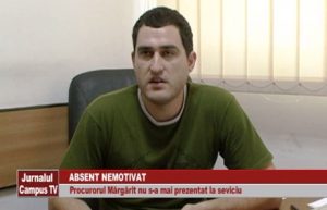 ABSENT NEMOTIVAT. PROCURORUL MĂRGĂRIT NU S-A PREZENTAT LA SERVICIU