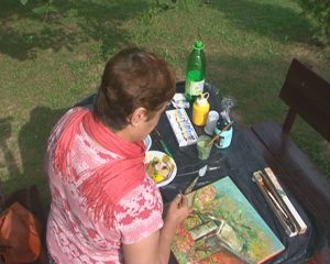 ARTIŞTI PLASTICI LA MĂGURA. PICTURILE VOR FI EXPUSE LA PALATUL COMUNAL