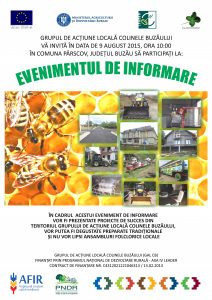 GRUPUL DE ACŢIUNE LOCALĂ  "COLINELE BUZĂULUI" ANUNȚĂ "EVENIMENT DE INFORMARE" LA PÂRSCOV