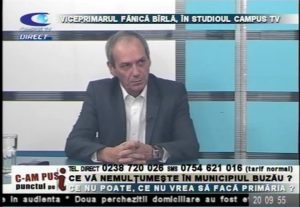 VICEPRIMARUL FĂNICĂ BÎRLĂ, ÎN STUDIOUL CAMPUS TV