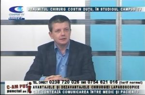 CHIRURGUL COSTIN DUŢU, ÎN STUDIOUL CAMPUS TV