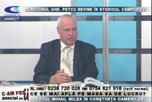 SCRIITORUL GHEORGHE PETCU, ÎN STUDIOUL CAMPUS TV
