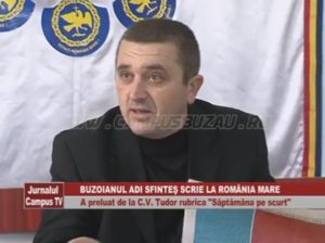 BUZOIANUL ADI SFINTEŞ SCRIE LA „ROMÂNIA MARE”. A PRELUAT DE LA C.V. TUDOR RUBRICA „SĂPTĂMÂNA PE SCURT”