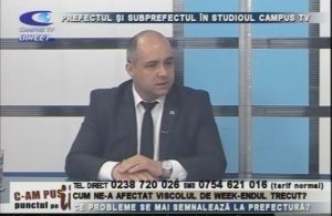 PREFECTUL ŞI SUBPREFECTUL, ÎN STUDIOUL CAMPUS TV