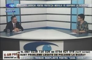 DIRECTORUL AGENŢIEI PENTRU PROTECŢIA MEDIULUI, LA CAMPUS TV
