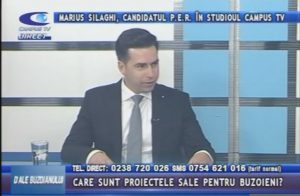 MARIUS SILAGHI, CANDIDATUL P.E.R., ÎN STUDIOUL CAMPUS TV