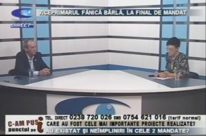 VICEPRIMARUL FĂNICĂ BÂRLĂ, LA FINAL DE MANDAT