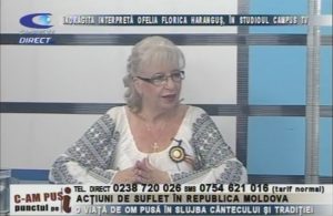 ÎNDRĂGITA INTERPRETĂ  OFELIA FLORICA HARANGUŞ, ÎN STUDIOUL CAMPUS TV