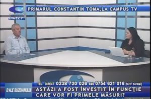 PRIMARUL CONSTANTIN TOMA, LA CAMPUS TV