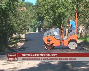 CONTINUĂ ASFALTĂRILE ÎN JUDEŢ. SECTORUL DINTRE ŞARÂNGA ŞI CÂLŢEŞTI, MODERNIZAT DE CONSILIUL JUDEŢEAN