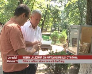 ÎNDEMN LA LECTURĂ DIN PARTEA PRIMARULUI CONSTANTIN TOMA. EDILUL A REFĂCUT STOCUL DE CĂRŢI DIN CRÂNG