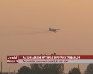 RAIDURI AERIENE MATINALE, ÎMPOTRIVA ŢÂNŢARILOR. S-A FĂCUT DEZINSECŢIE PRIN AVIOTRATAMENT ÎN ZORII ZILEI
