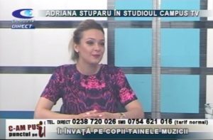 ADRIANA STUPARU, ÎN STUDIOUL CAMPUS TV