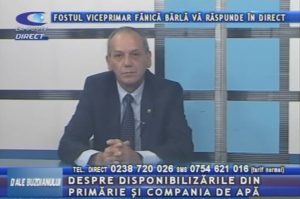 FOSTUL VICEPRIMAR FĂNICĂ BÎRLĂ, LA CAMPUS TV.
