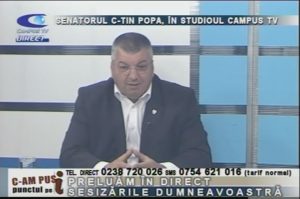SENATORUL CONSTANTIN POPA, ÎN STUDIOUL CAMPUS TV