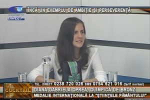 ÎNCĂ UN EXEMPLU DE AMBIŢIE ŞI PERSEVERENŢĂ: DIANA GABRIELA OPREA, OLIMPICĂ INTERNAŢIONALĂ DE BRONZ