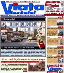 VIAŢA BUZĂULUI APARE SÂMBĂTĂ. 20 DE PAGINI CU INFORMAŢII DE INTERES LOCAL