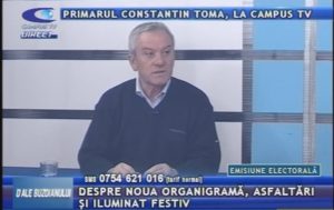 PRIMARUL CONSTANTIN TOMA, LA CAMPUS TV