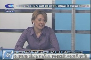 ADRIANA STUPARU, DE PE SCENA DIN CENTRUL ORAŞULUI, ÎN STUDIOUL CAMPUS TV