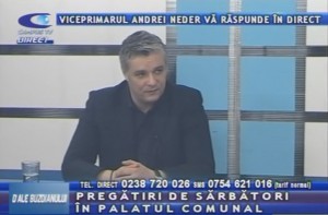 VICEPRIMARUL ANDREI NEDER, LA CAMPUS TV