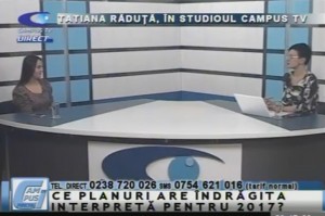 TATIANA RĂDUŢĂ, ÎN STUDIOUL CAMPUS TV