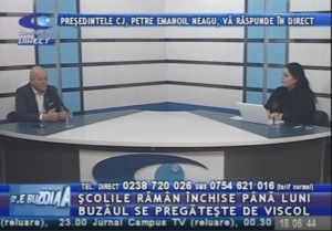 PREŞEDINTELE CONSILIULUI JUDEŢEAN, PETRE EMANOIL NEAGU, LA CAMPUS TV