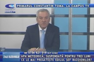 PRIMARUL CONSTANTIN TOMA, LA CAMPUS TV