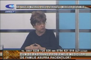 DR. ANGELA MAZDRAG, PREŞEDINTELE PATRONATULUI MEDICILOR DE FAMILIE BUZĂU, LA CAMPUS TV