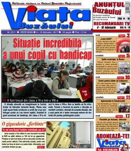 VIAŢA BUZĂULUI APARE SÂMBĂTĂ. 20 DE PAGINI CU INFORMAŢII DE INTERES LOCAL