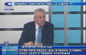 PRIMARUL CONSTANTIN TOMA, LA CAMPUS TV