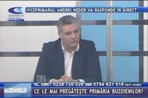 VICEPRIMARUL ANDREI NEDER, LA CAMPUS TV