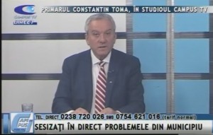 PRIMARUL CONSTANTIN TOMA, ÎN STUDIOUL CAMPUS TV