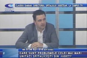 CLAUDIU DAMIAN, DIRECTORUL SPITALULUI JUDEŢEAN, LA CAMPUS TV