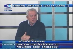 PRIMARUL CONSTANTIN TOMA, LA CAMPUS TV