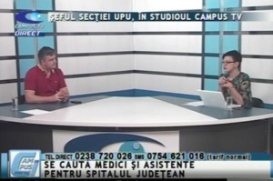 ŞEFUL SECŢIEI UPU, ÎN STUDIOUL CAMPUS TV