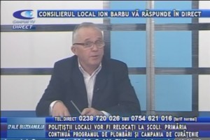 CONSILIERUL LOCAL ION BARBU, LA CAMPUS TV