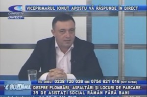 VICEPRIMARUL IONUŢ APOSTU, LA CAMPUS TV