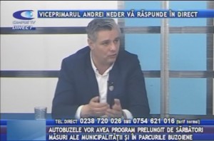 VICEPRIMARUL ANDREI NEDER, LA CAMPUS TV