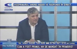 VICEPRIMARUL ANDREI NEDER, LA CAMPUS TV