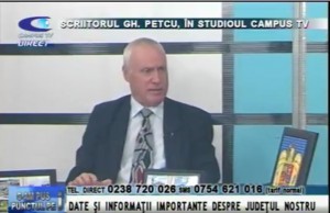 SCRIITORUL GHEORGHE PETCU, ÎN STUDIOUL CAMPUS TV