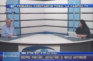 PRIMARUL CONSTANTIN TOMA, LA CAMPUS TV