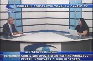 PRIMARUL CONSTANTIN TOMA, LA CAMPUS TV