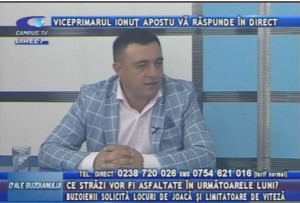 VICEPRIMARUL IONUŢ APOSTU, LA CAMPUS TV