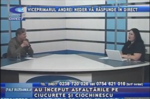 VICEPRIMARUL ANDREI NEDER, LA CAMPUS TV