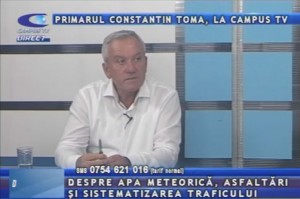 PRIMARUL CONSTANTIN TOMA, LA CAMPUS TV