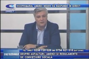 VICEPRIMARUL ANDREI NEDER, LA CAMPUS TV