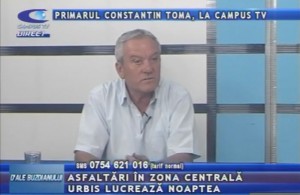 PRIMARUL CONSTANTIN TOMA, LA CAMPUS TV