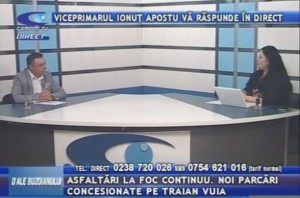VICEPRIMARUL IONUŢ APOSTU, LA CAMPUS TV