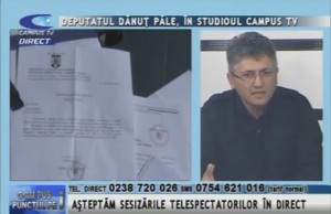 DEPUTATUL DĂNUŢ PĂLE, LA CAMPUS TV